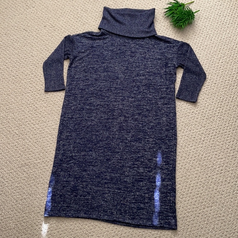 Gap blue knit turtleneck sweater dress S